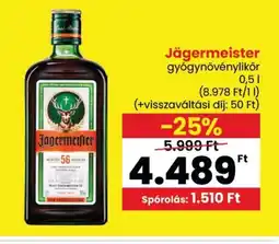 Spar Jägermeister gygynövénylikőr ajánlat