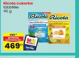 Spar Ricola cukorka ajánlat