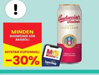 Spar Budweiser Sör ajánlat
