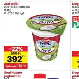Spar Zott tejföl ajánlat