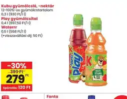 Spar Kubu gyümölcslé, -nektár ajánlat