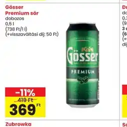 Spar Gösser Premium sör ajánlat