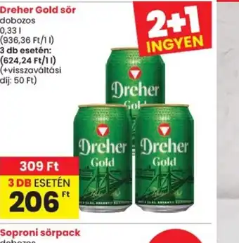Spar Dreher Gold sör ajánlat