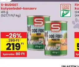 Spar S-Budget kutyaeledel-konzerv ajánlat