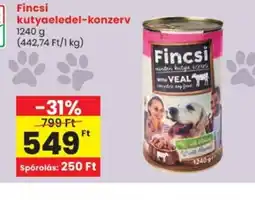Spar Fincsi kutyaeledel-konzerv ajánlat