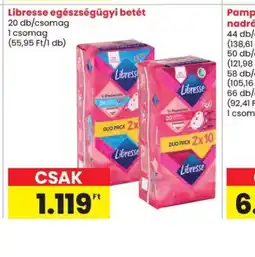 Spar Libresse egészségügyi betét ajánlat