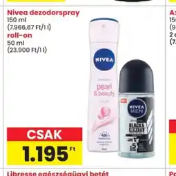 Spar Nivea dezodorspray / roll-on ajánlat