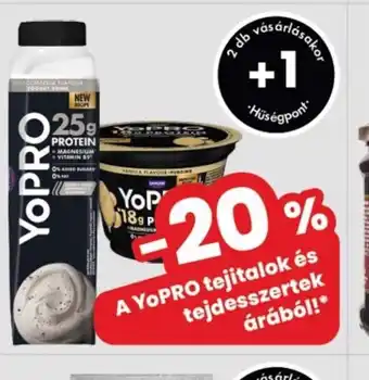 Spar YoPRO tejitalok és tejdesszertek ajánlat