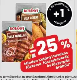 Spar Kotányi tasakos fűszerkeverék ajánlat