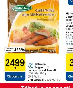 Tesco Bábolna fagyasztott pan Clubcarddal: 3570 Ft/1 kgrozott csirkemell ajánlat