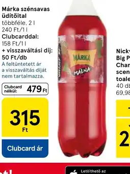 Tesco Márka szénsavas üdítőital ajánlat