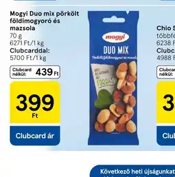 Tesco Mogyi Duo mix pörkölt földimogyor és mazsola ajánlat