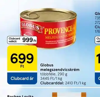 Tesco Globus melegszendvicskrém ajánlat