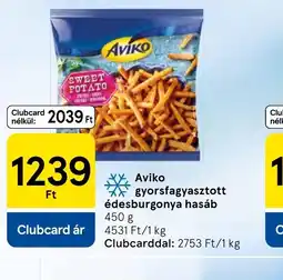 Tesco Aviko gyorsfagyasztott édesburgonya hasáb ajánlat