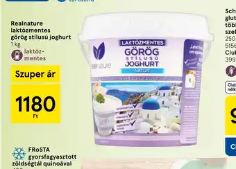 Tesco Realnature laktzmentes görög st Clubcarddal:lusú joghurt ajánlat