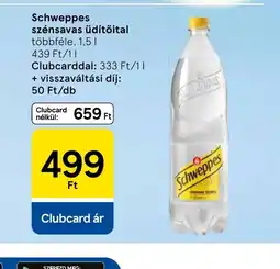 Tesco Schweppes szénsavas üdítőital ajánlat