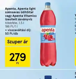 Tesco Apenta, Apenta light szénsavas üdítőital vagy Apenta Vitamixx ízesített ásványvíz ajánlat