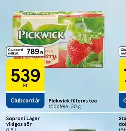 Tesco Pickwick filteres tea ajánlat