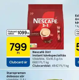 Tesco Nescafé 3in1 instant kávéspecialitás ajánlat