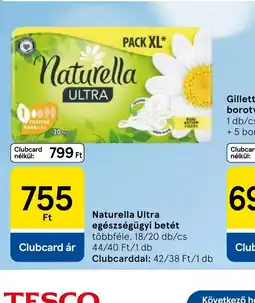 Tesco Naturella Ultra egészségügyi betét ajánlat
