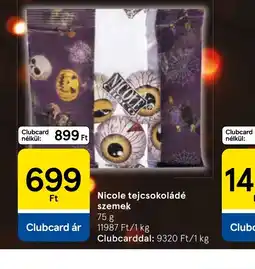 Tesco Nicole tejcsokoládé szemek ajánlat