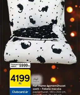 Tesco F&F Home ágyneműhuzat szettFekete macska ajánlat