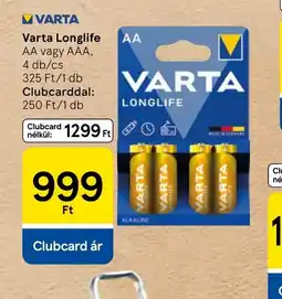 Tesco Varta Longlife ajánlat