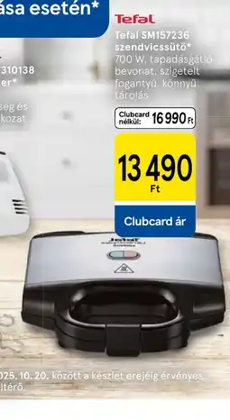 Tesco Tefal SM157236 szendvicssütő ajánlat