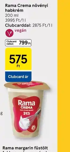 Tesco Rama Crema növényi habkrém ajánlat