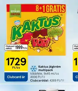 Tesco Kaktus Jégkrém multipack ajánlat