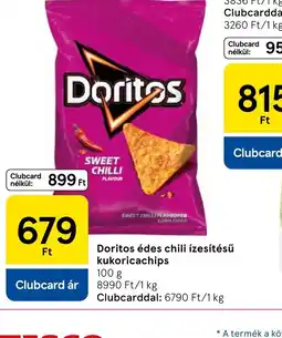 Tesco Doritos édes chili TESCOzes TESCOtésű kukoricachips ajánlat