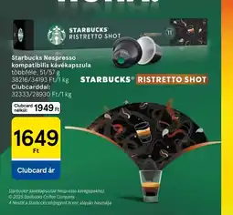 Tesco Starbucks Nespresso kompatibilis kávékapszula ajánlat