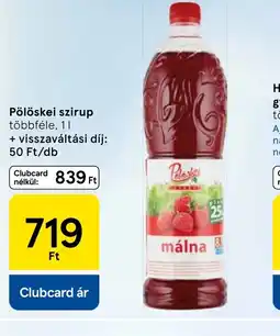 Tesco Pölöskei szirup ajánlat