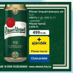 Tesco Pilsner Urquell dobozos sör ajánlat