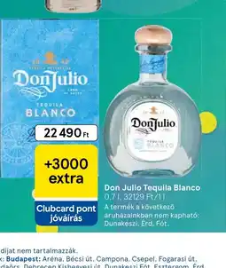Tesco Don Julio Tequila Blanco ajánlat
