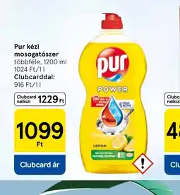 Tesco Pur kézi mosogatszer ajánlat