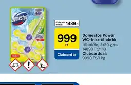 Tesco Domestos Power WC-frissítő blokk ajánlat