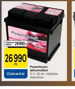 Tesco Powerboost akkumulátor ajánlat