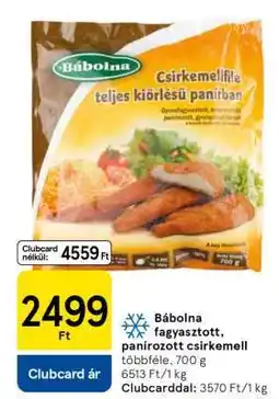 Tesco Bábolna fagyasztott, panírozott csirkemell ajánlat