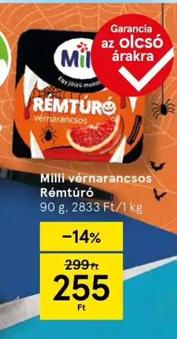 Tesco Milli vérnarancsos Rémtúró ajánlat