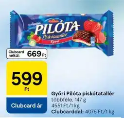 Tesco Győri Pilóta piskótatallér ajánlat