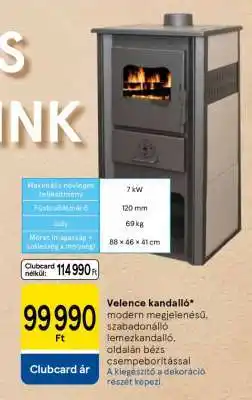 Tesco Velence kandalló ajánlat