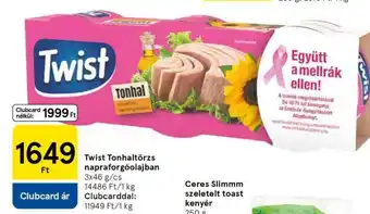 Tesco Twist Tonhaltörzs napraforgóolajban ajánlat
