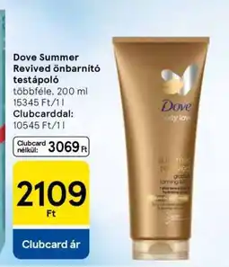 Tesco Dove Summer Revived önbarnító testápoló ajánlat
