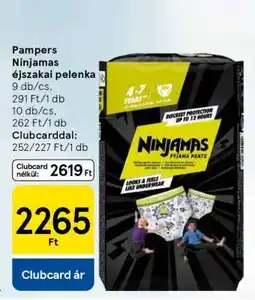 Tesco Pampers Ninjamas éjszakai pelenka ajánlat