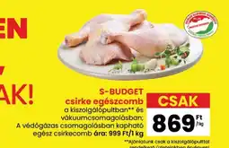 Spar S-BUDGET csirke egészcomb ajánlat