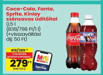 Spar Coca-Cola, Fanta, Sprite, Kinley szénsavas üdítőital ajánlat