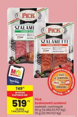 Spar PICK Szalametti szalámi ajánlat