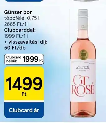 Tesco Günzer bor ajánlat