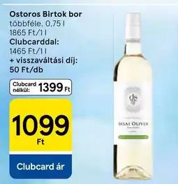 Tesco Ostoros Birtok bor ajánlat